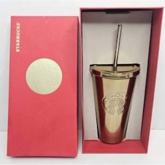 Starbucks Gold Metallic Stainless Steel Tumbler - Picture 1 of 6